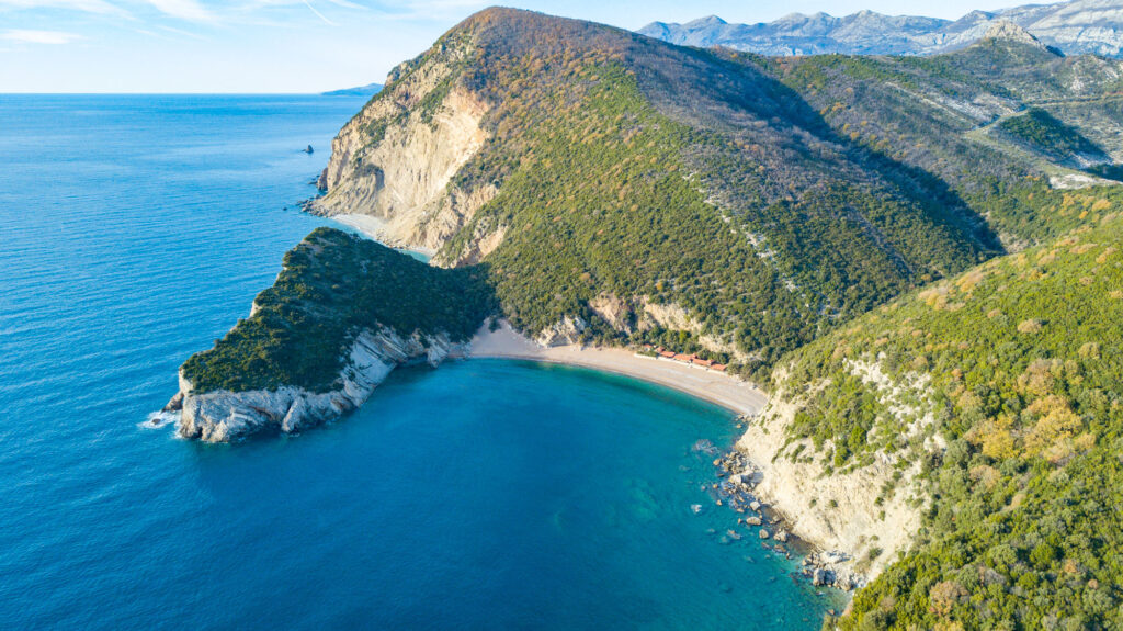 Beautiful beach in Bar, Montenegro