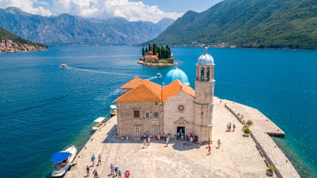 Church on island in Montenegro