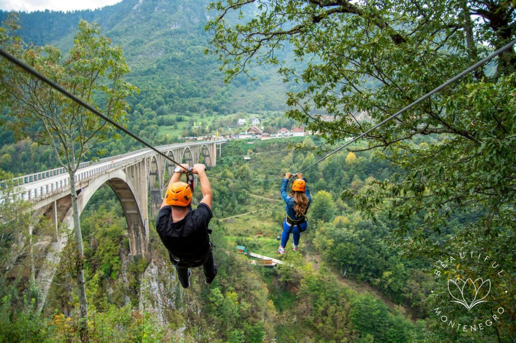 Zip line at Tara River, Montenegro